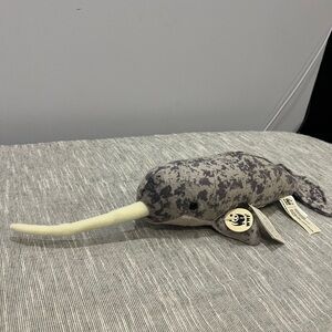 Gray WWF Narwhal Plush Toy